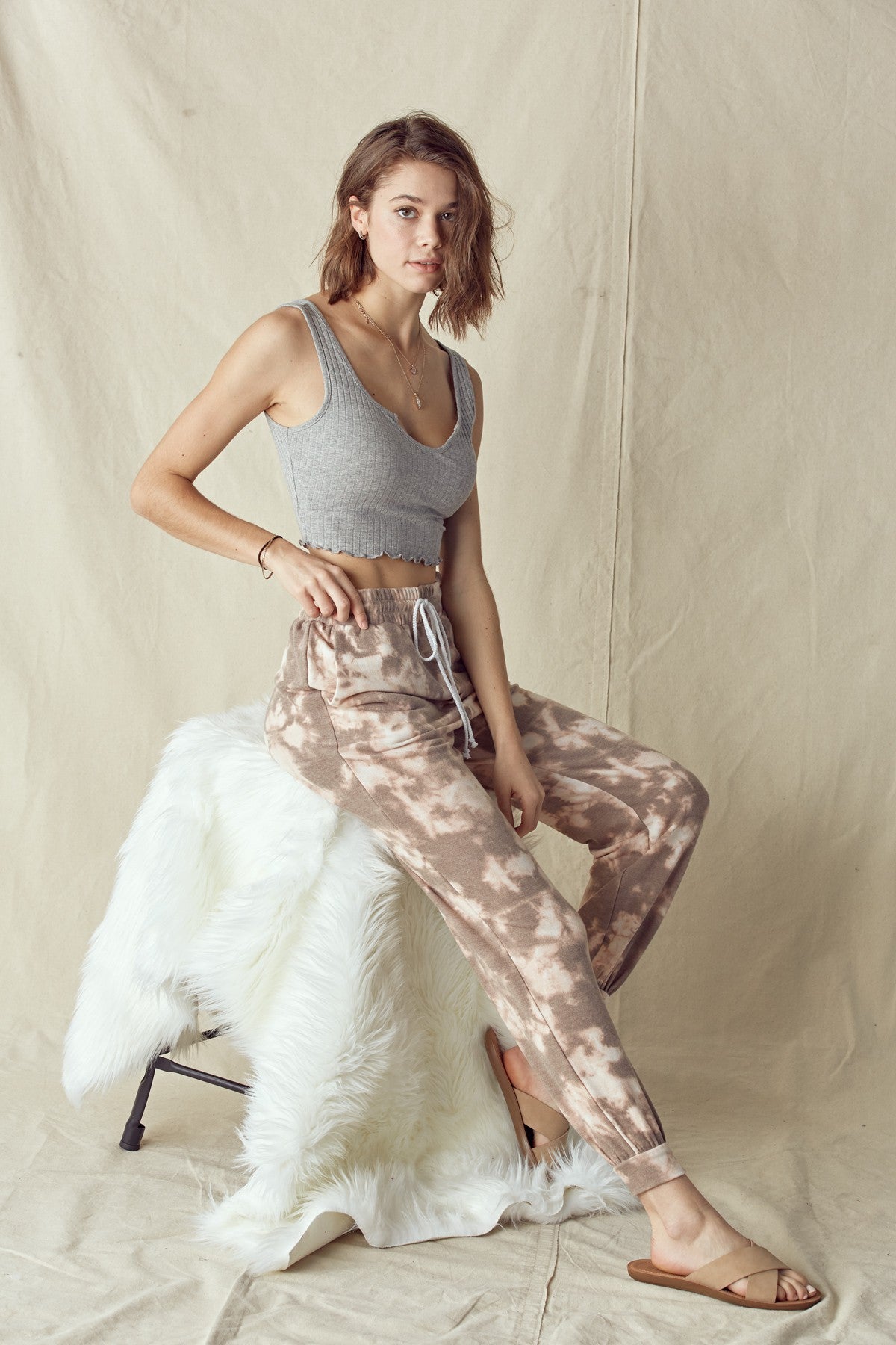 Tie Dye Lounge Jogger With Tie