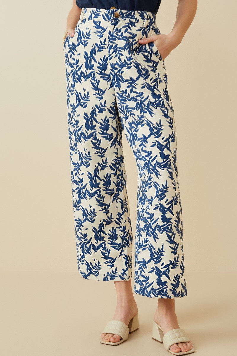 Printed Wide Leg Pants