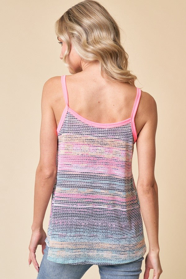 Multi Stripes Textured Top