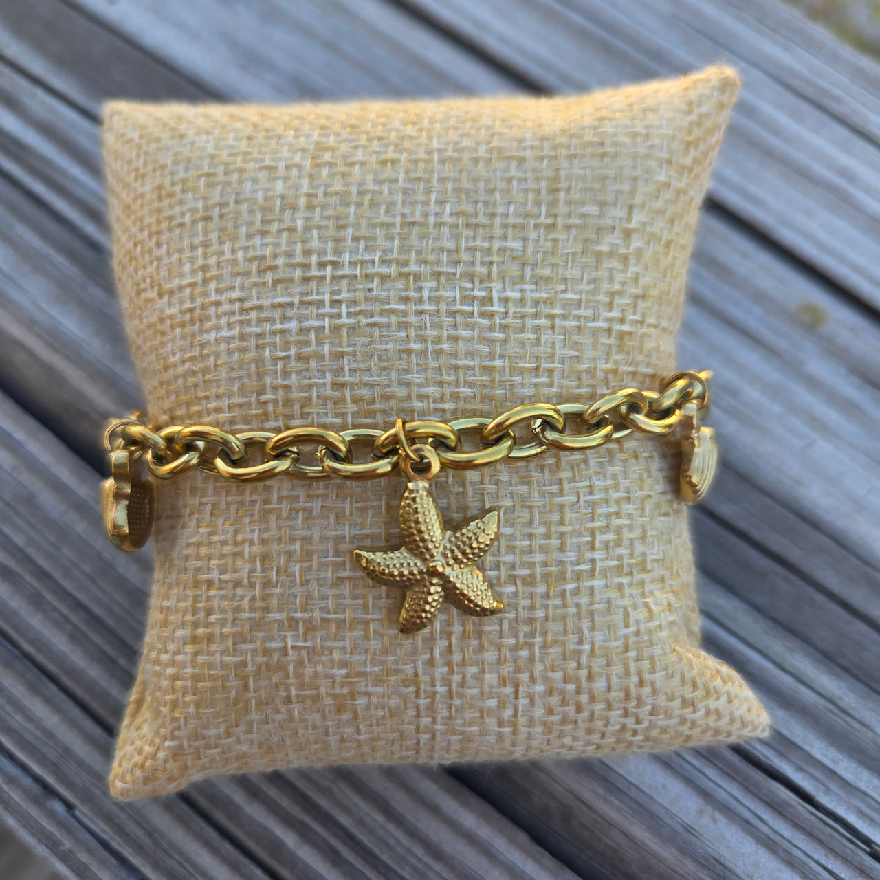 Gold Sea Life Charm Bracelet