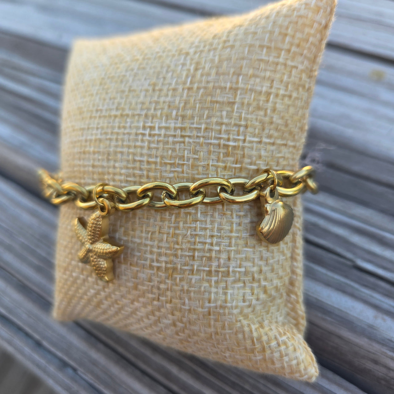 Gold Sea Life Charm Bracelet