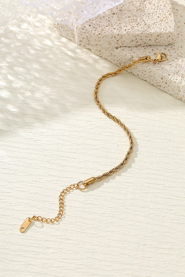 Dainty Rope Gold Bracelet