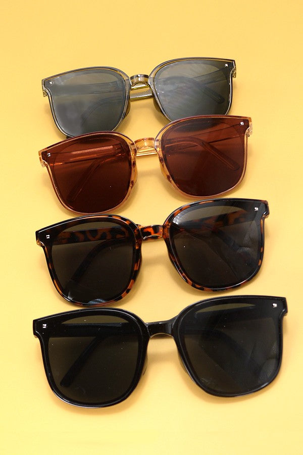 Oversized Acetate Sunglasses - Black