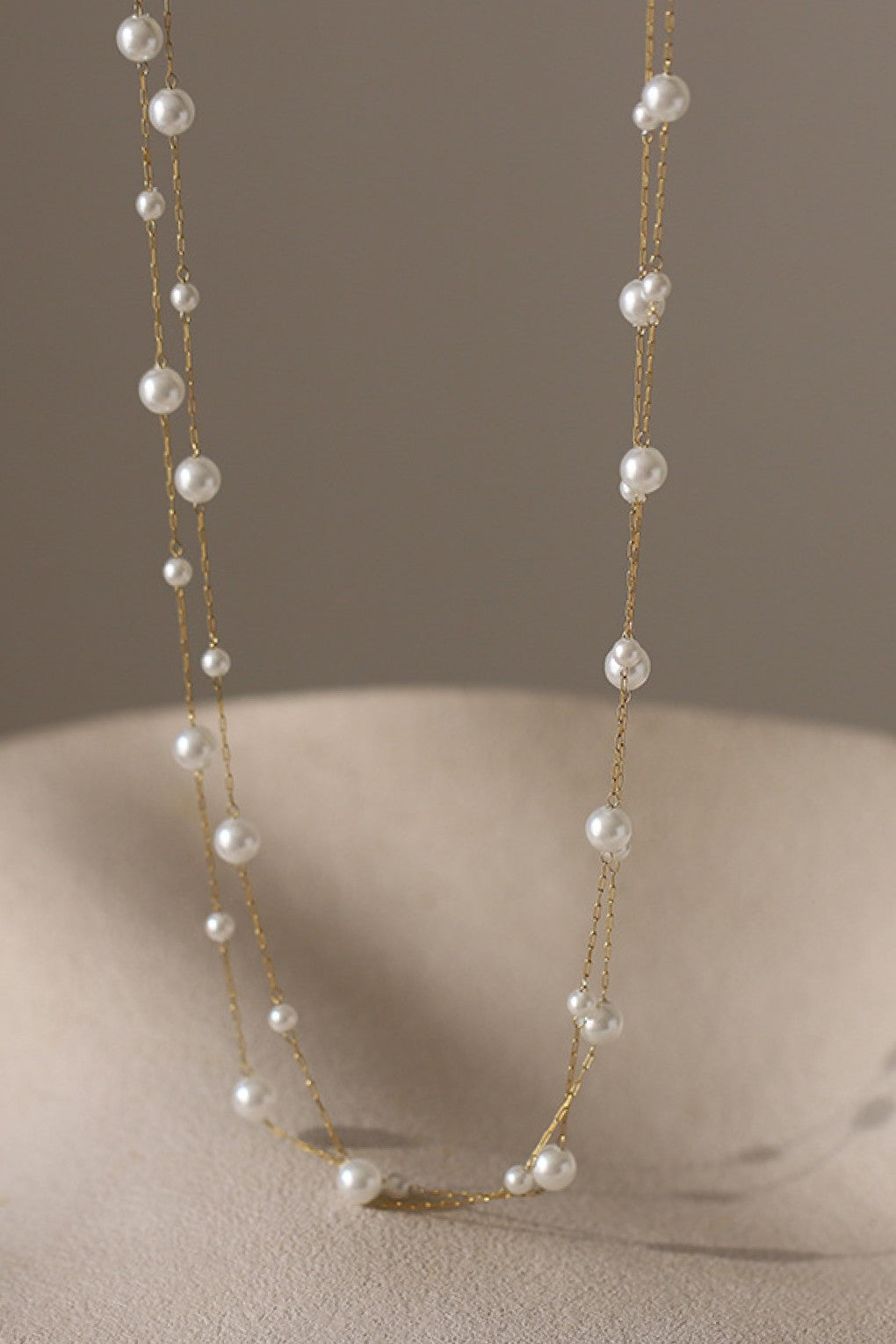 Dainty Layered Pearl Necklace