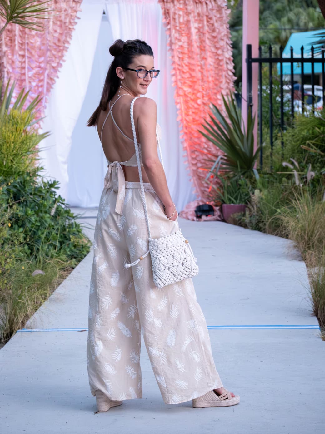 Halter Neck Criss Cross Back Top & Pant Set