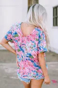 Vibrant Tropical Soft Knit Top